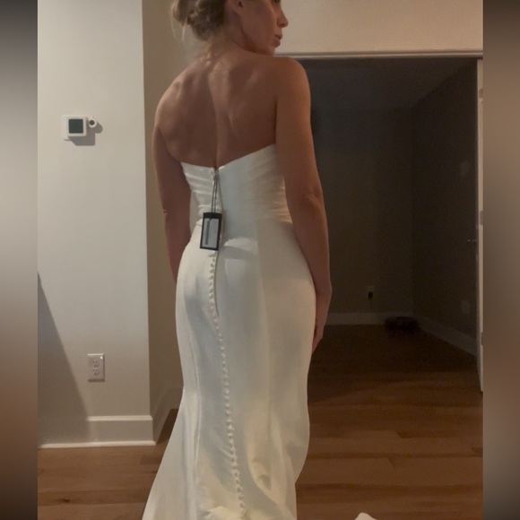 Justin Alexander Indigo Wedding Gown Sz 4 NWT - Picture 5 of 12